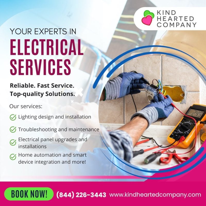 Electrical Services Banner - Kind Hearted Company