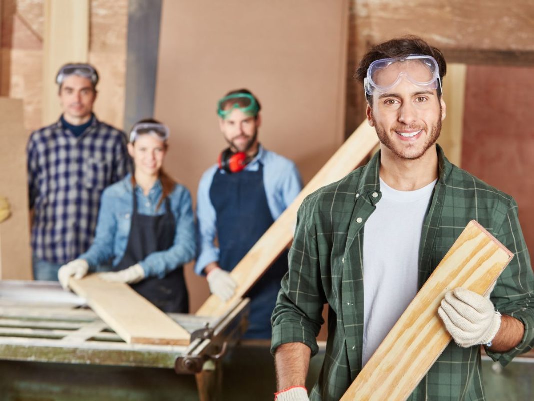 Man as Carpenter with Wood