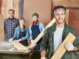 Man as Carpenter with Wood